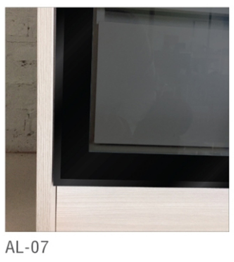 หน้าบาน เฟรมดำ กระจกใสชาดำ ขนาด 500*937 มม.