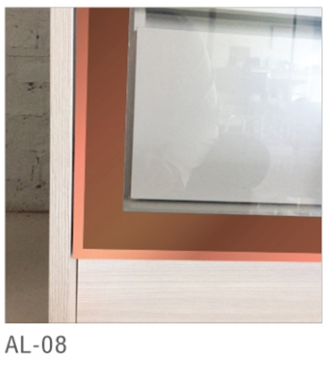 หน้าบาน เฟรมโรสโกล กระจกใส ขนาด 400*2250 มม.