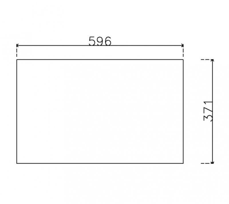 หน้าบาน PVCบานเรียบ ยกริม สีน้ำเงิน ขนาด 600*375 มม.