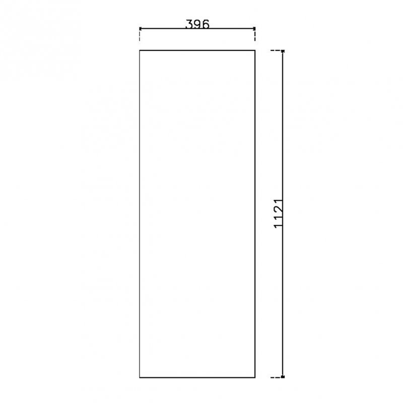 หน้าบาน PVC บานเรียบ สีขาว ขนาด 450*1125 มม.