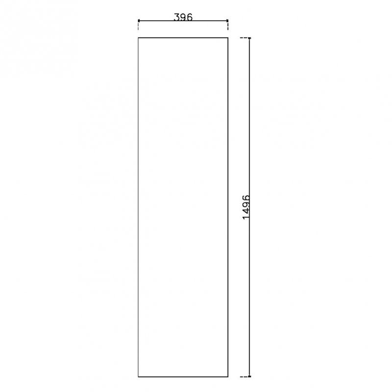 หน้าบาน PVC บานเรียบ สีขาว ขนาด 400*1500 มม.