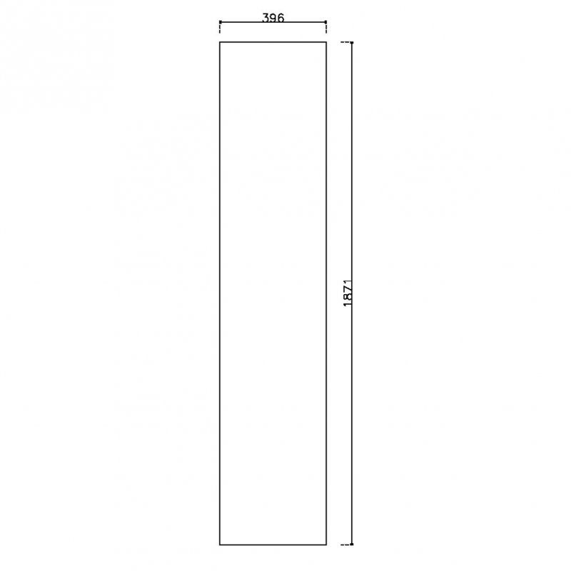 หน้าบาน PVC บานเรียบ สีขาว ขนาด 400*1875 มม.