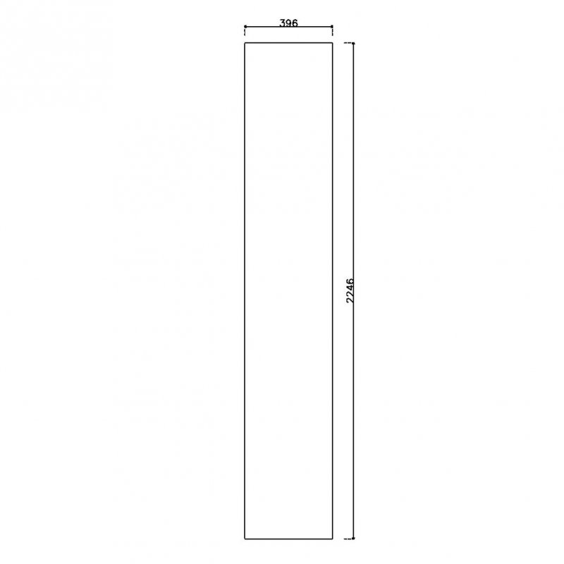 หน้าบาน PVC บานเรียบ สีขาว ขนาด 450*2250 มม.