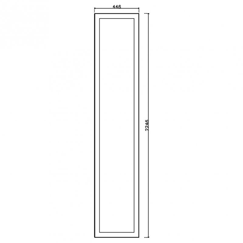 หน้าบาน PVC บานยกขอบ Stack สีน้ำเงิน ขนาด 450*2250 มม.