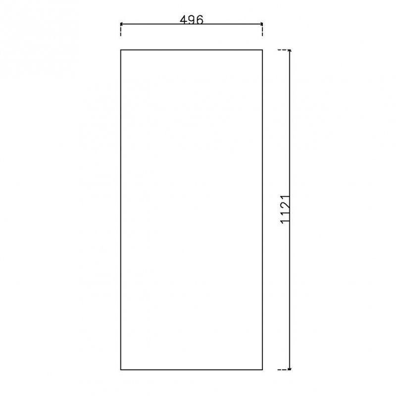 หน้าบาน PVC บานเรียบ สีขาว ขนาด 500*1125 มม.