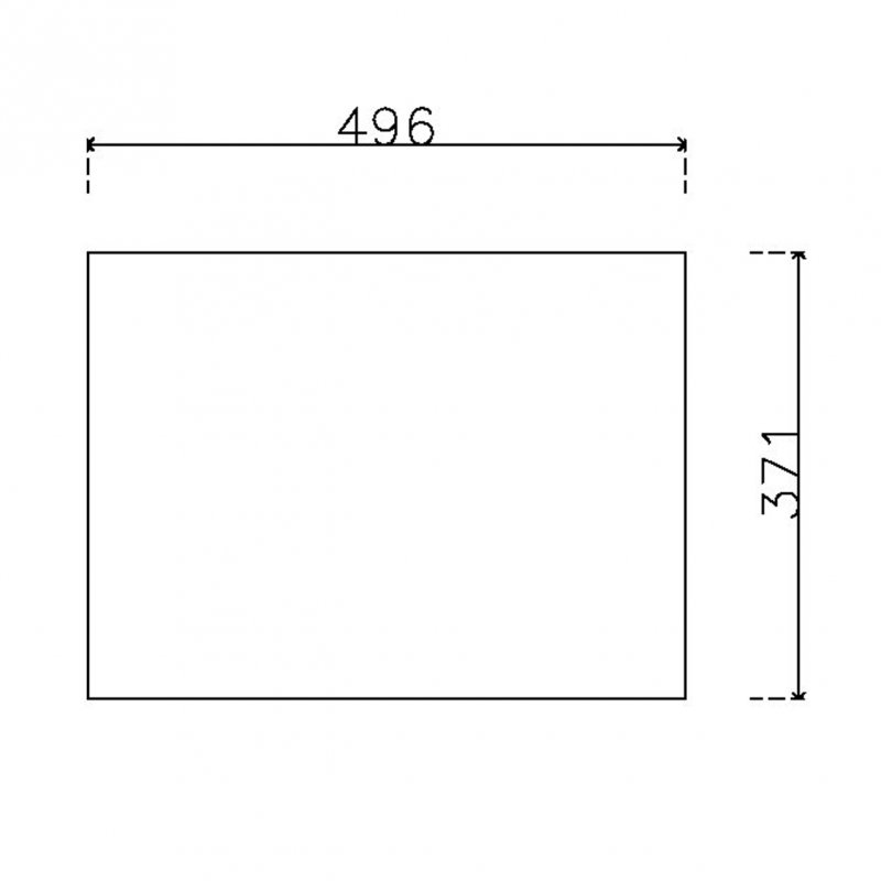 หน้าบาน PVC บานเรียบ สีขาว ขนาด 500*375 มม.