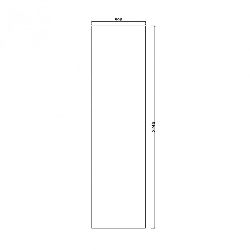 หน้าบาน PVC บานเรียบ ยกริม สีขาว ขนาด 600*2250 มม.