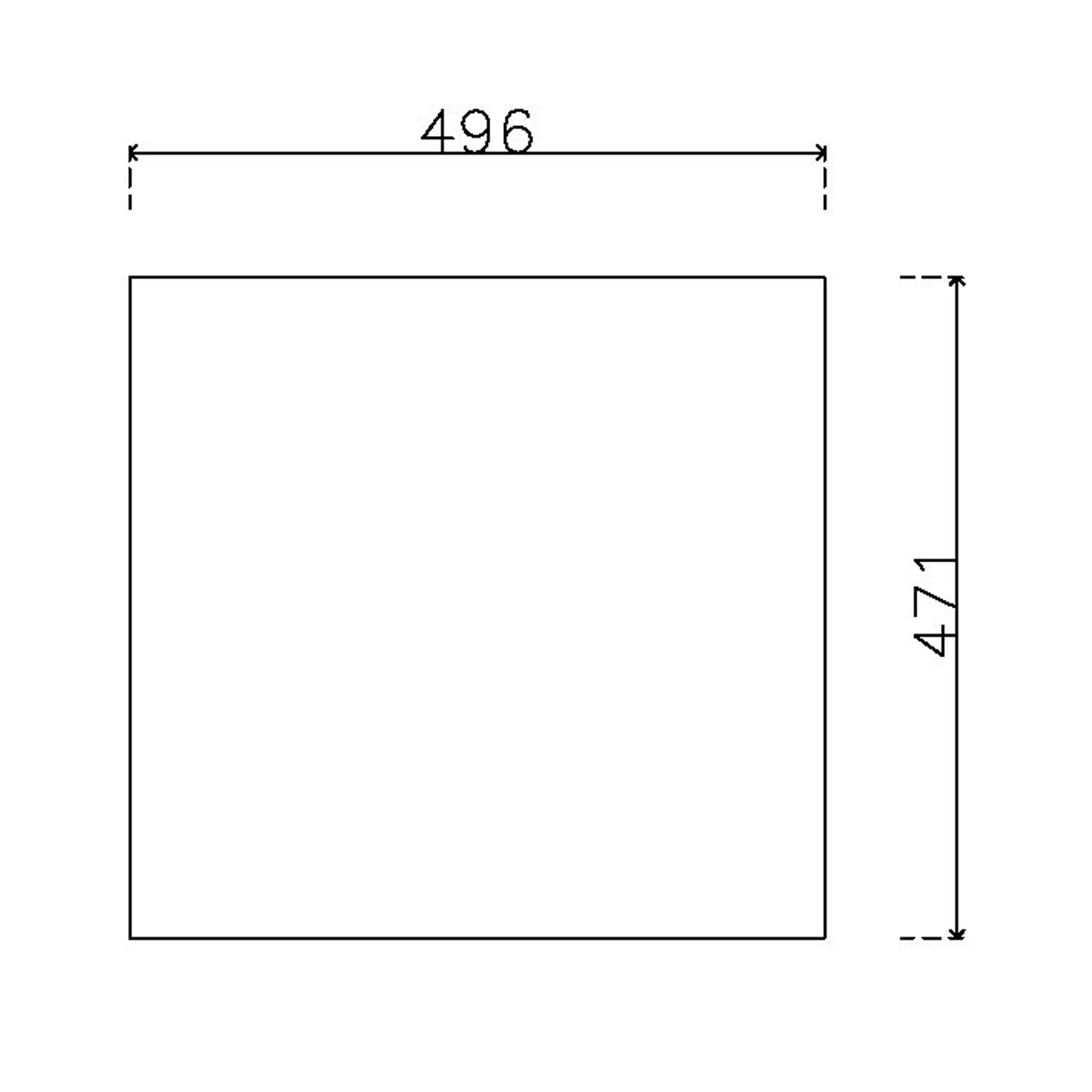 หน้าบานลามิเนต Fineness ขนาด 500 x 475 มม.