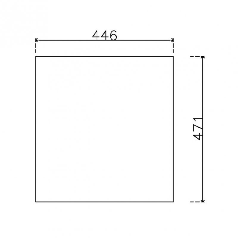 หน้าบานลามิเนต Fineness ขนาด 450 x 475 มม.