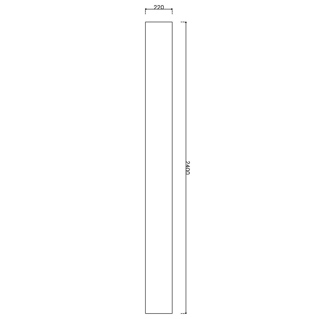 Cover PVC ขนาด 220*2400 มม. สีขาวบานเรียบ