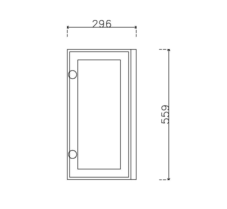 หน้าบาน เฟรมโรสโกล กระจกเงา ขนาด 300*562 มม.