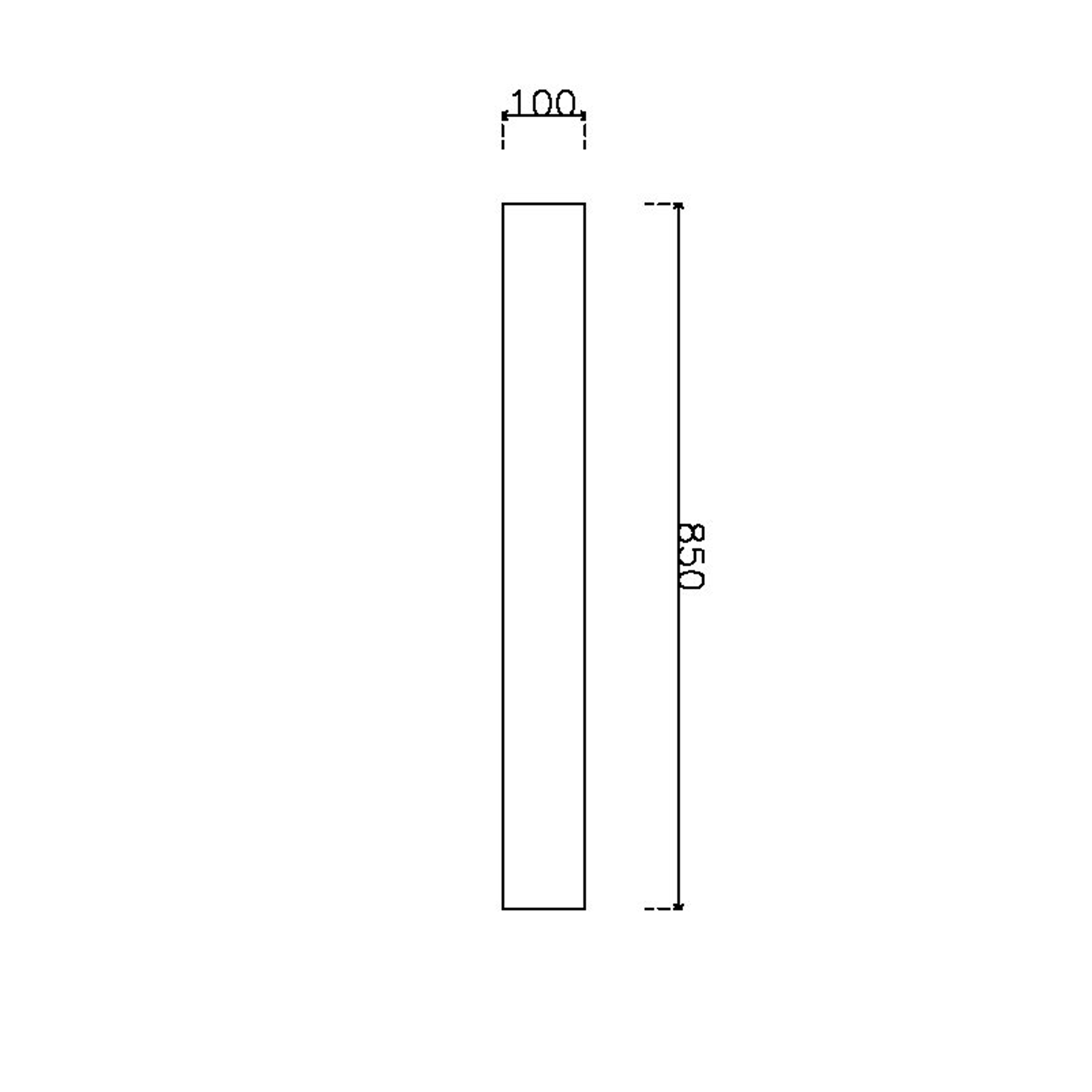 Cover PVC ขนาด 100*850 มม. สีขาวบานเรียบ