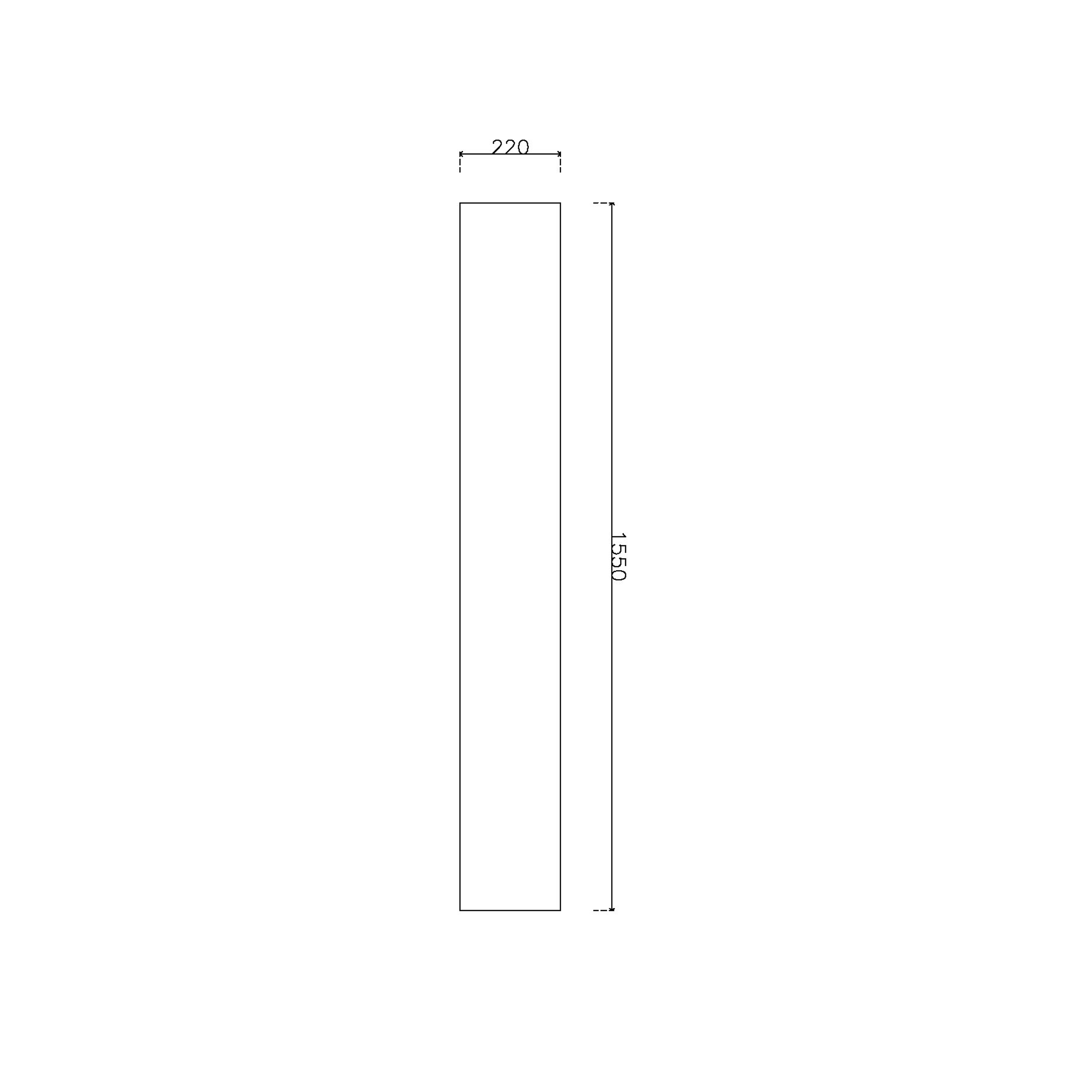 Cover PVC ขนาด 220*1550 มม. สีขาวบานเรียบ