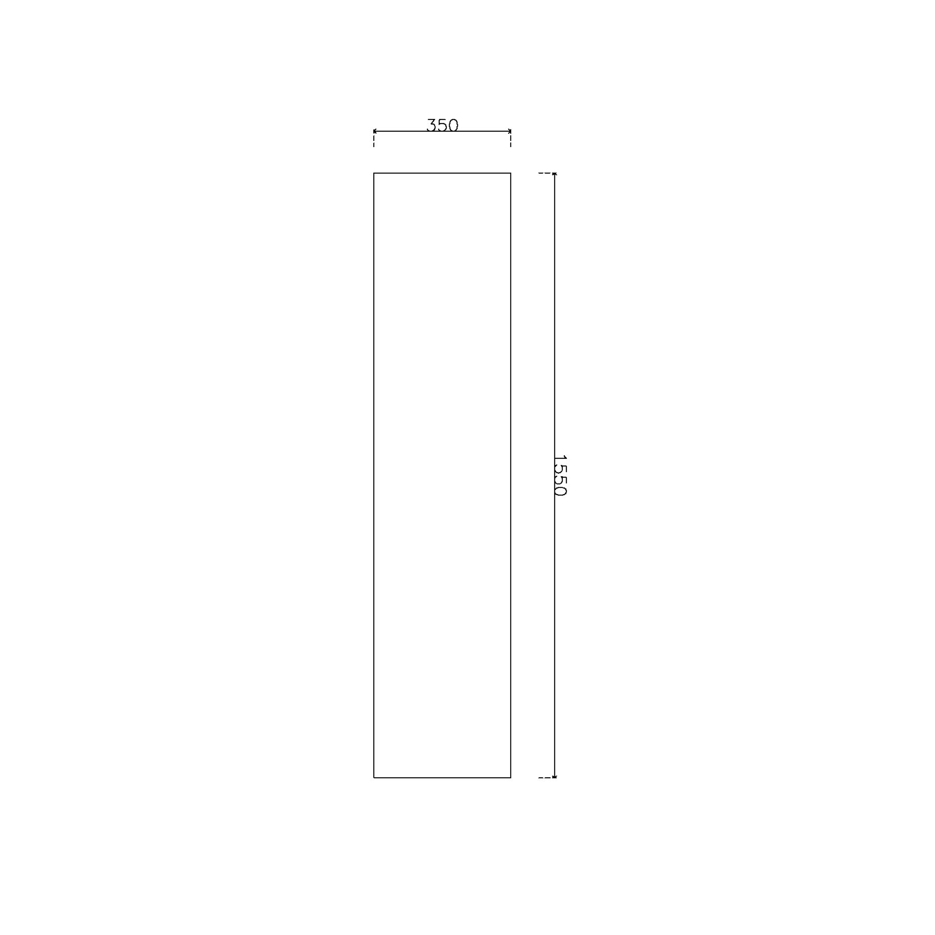 Cover PVC ขนาด 350*1550 มม. สีขาวบานเรียบ