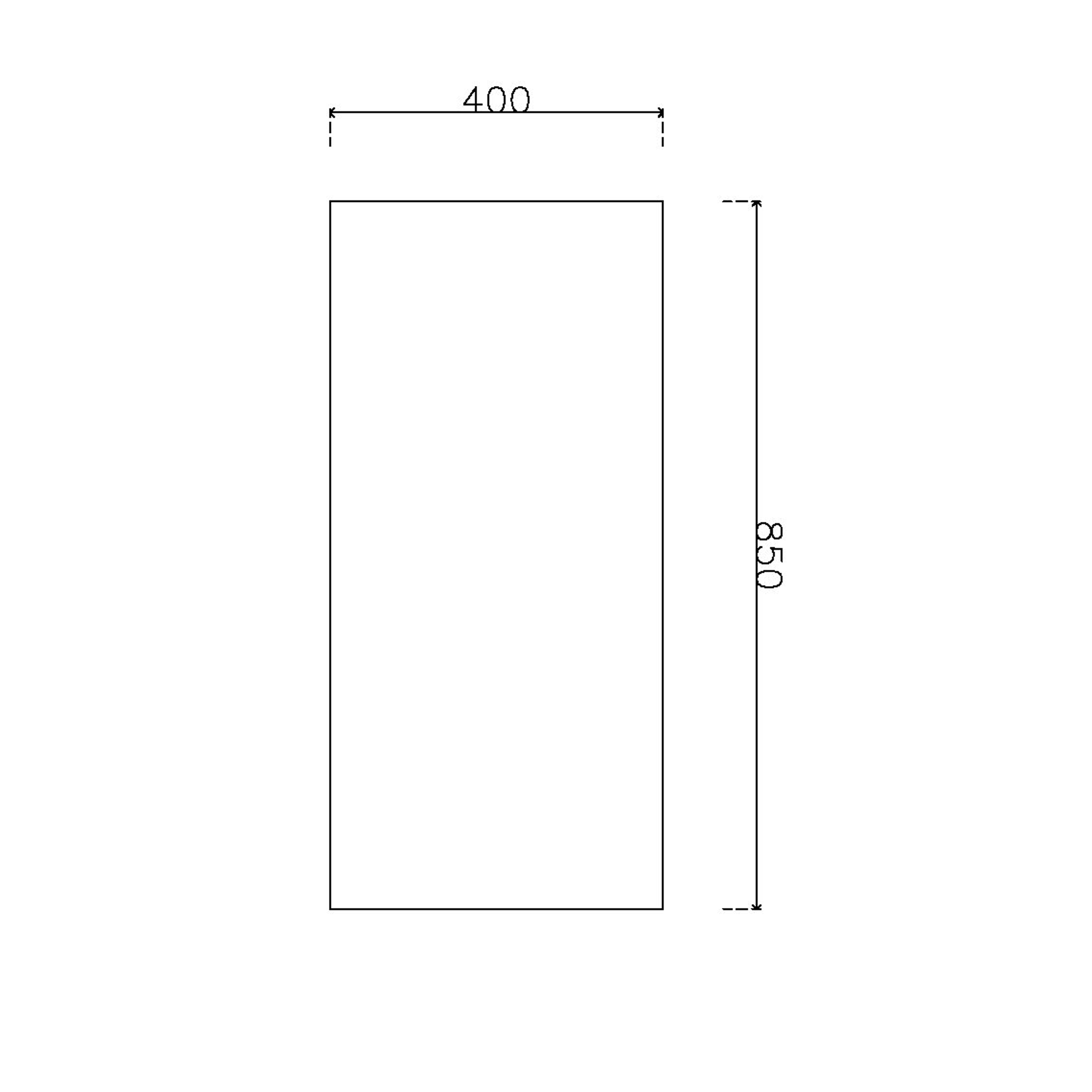 Cover PVC ขนาด 400*1550 มม. สีขาวบานเรียบ
