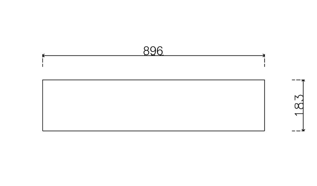 หน้าบานลิ้นชักเมลามีน ขนาด 900 x 187 มม.