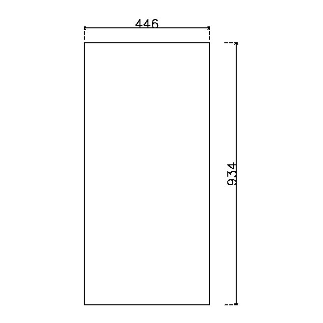 หน้าบาน ไฮกรอสสี Metallic Grey รหัส KLX 917 ขนาด 450*937 มม.