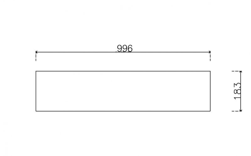 หน้าบานลิ้นชักลามิเนตลายหนังสีน้ำตาล ขนาด 1000 x 187 มม.