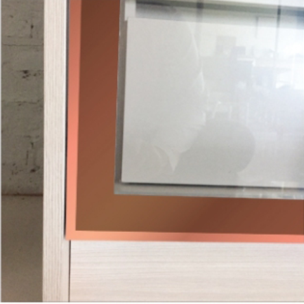 หน้าบาน เฟรมโรสโกล กระจกใส ขนาด 500*1500 มม.