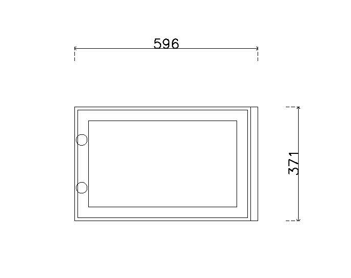 หน้าบาน เฟรมอะลูมิเนียม กระจกเงา ขนาด 600*375 มม.