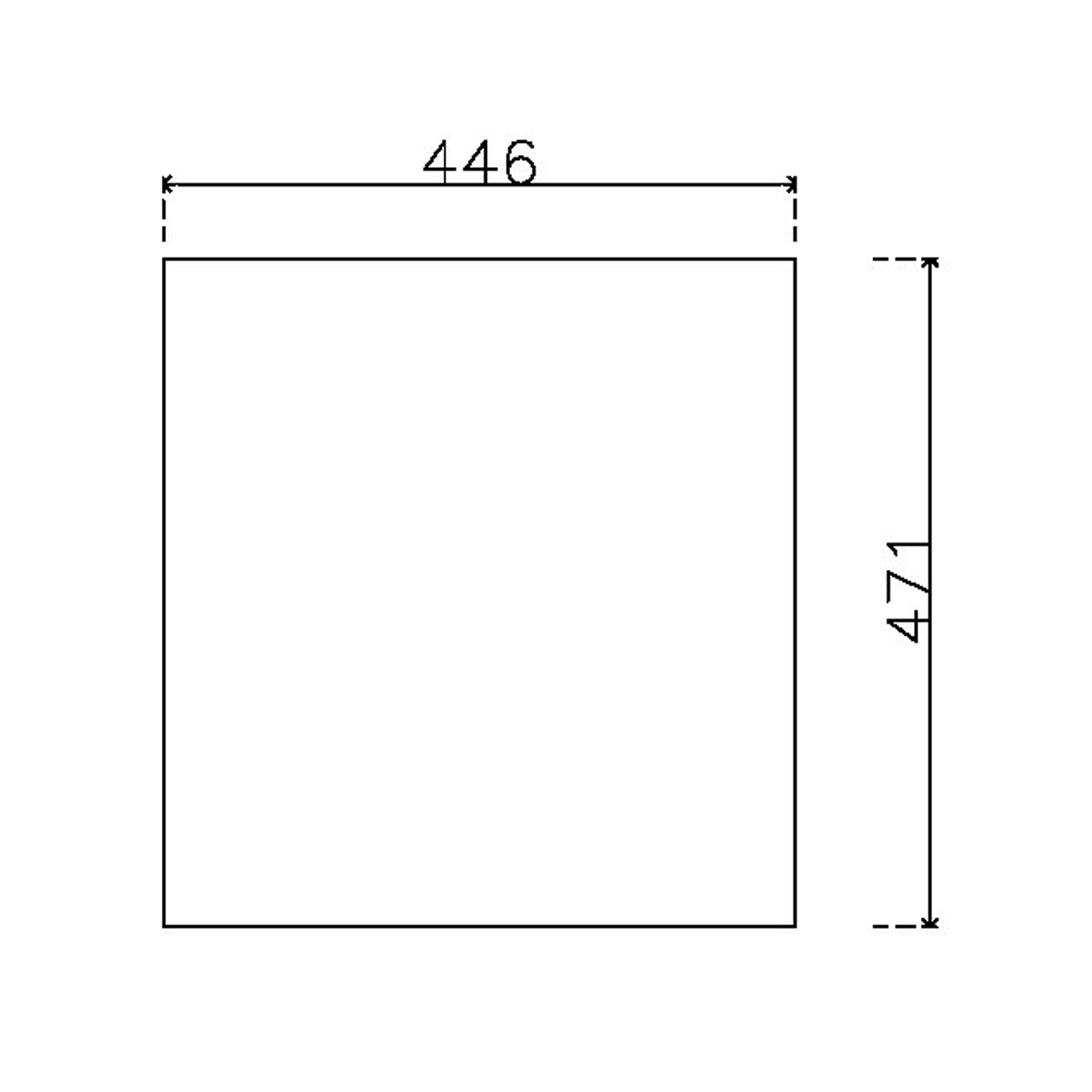 หน้าบาน เฟรมโรสโกล กระจกใสชาทอง ขนาด 450*475 มม.