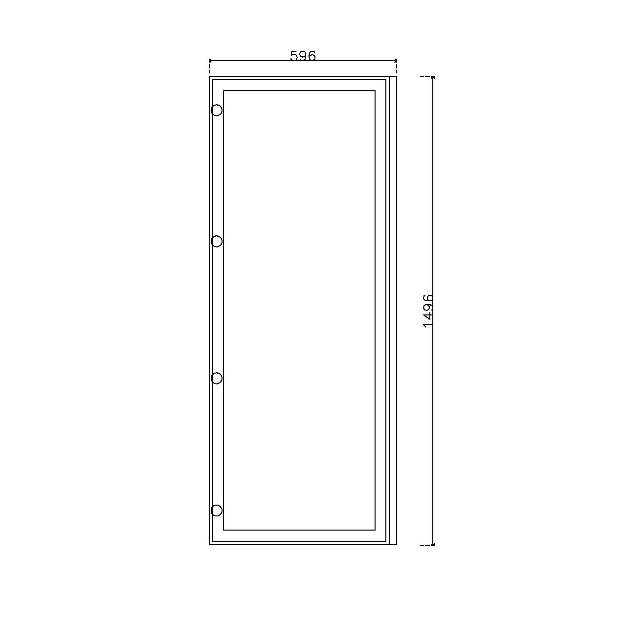 หน้าบาน เฟรมโรสโกล กระจกเงาชาทอง ขนาด 600*1500 มม.
