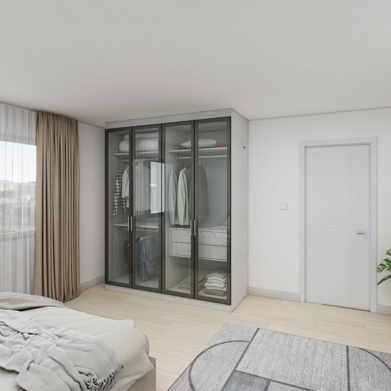 หน้าบานเฟรมอลูมิเนียมกระจก