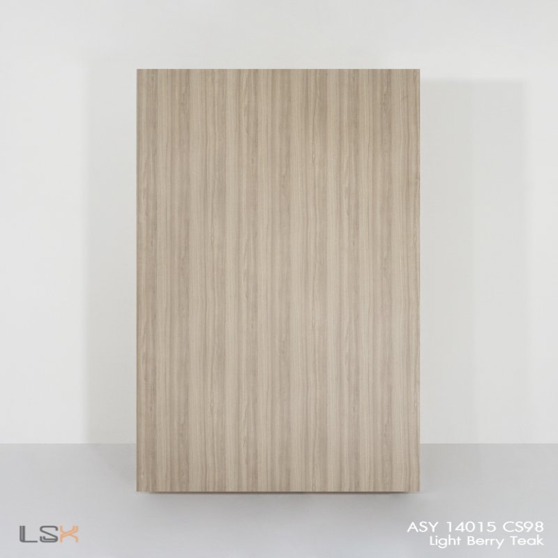 แผ่นลามิเนต สี Light Berry Teak ผิวไม้