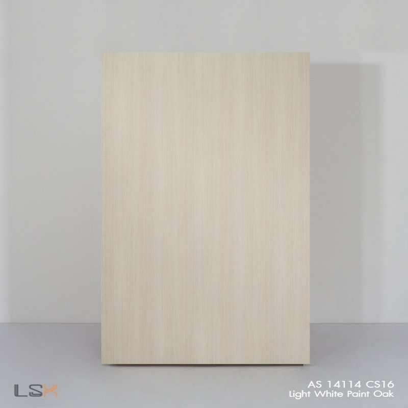 แผ่นลามิเนต สี Light White Paint Oak ผิวไม้