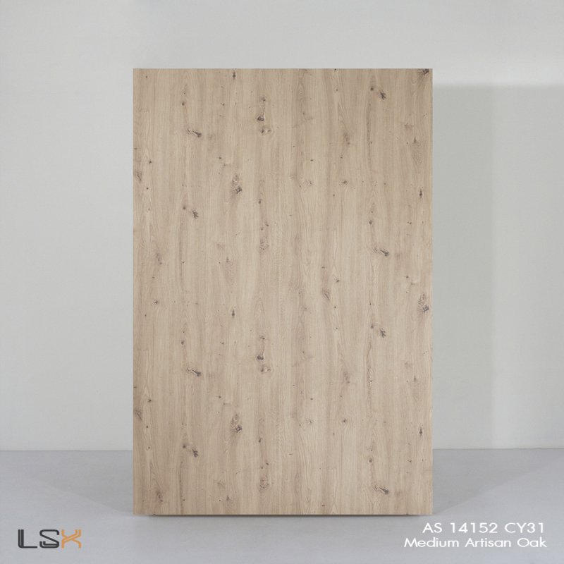 แผ่นลามิเนต สี Medium Artisan Oak ผิวไม้