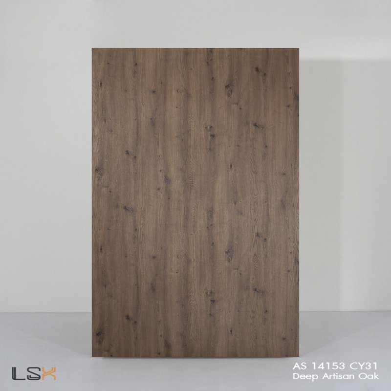 แผ่นลามิเนต สี Deep Artisan Oak  ผิวไม้