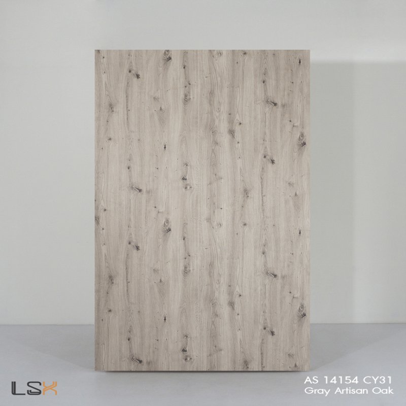 แผ่นลามิเนต สี Gray Artisan Oak ผิวไม้