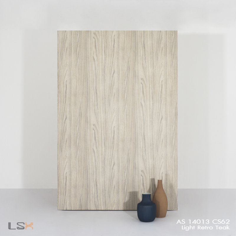 แผ่นลามิเนต สี Light Retro Teak ผิวไม้