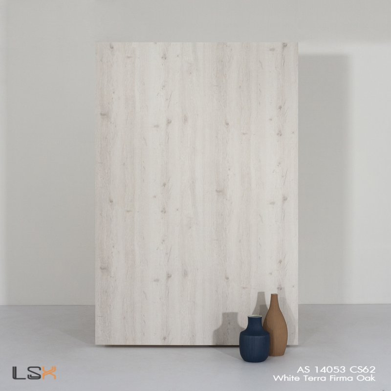 แผ่นลามิเนต สี White Terra Firma Oak ผิวไม้