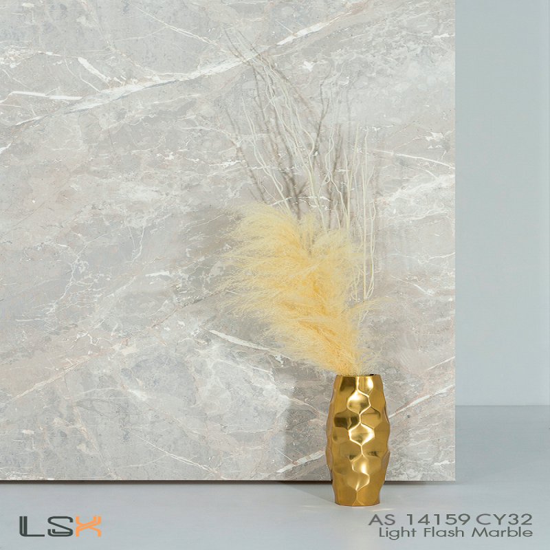 แผ่นลามิเนต สี Light Flash Marble ผิวไม้