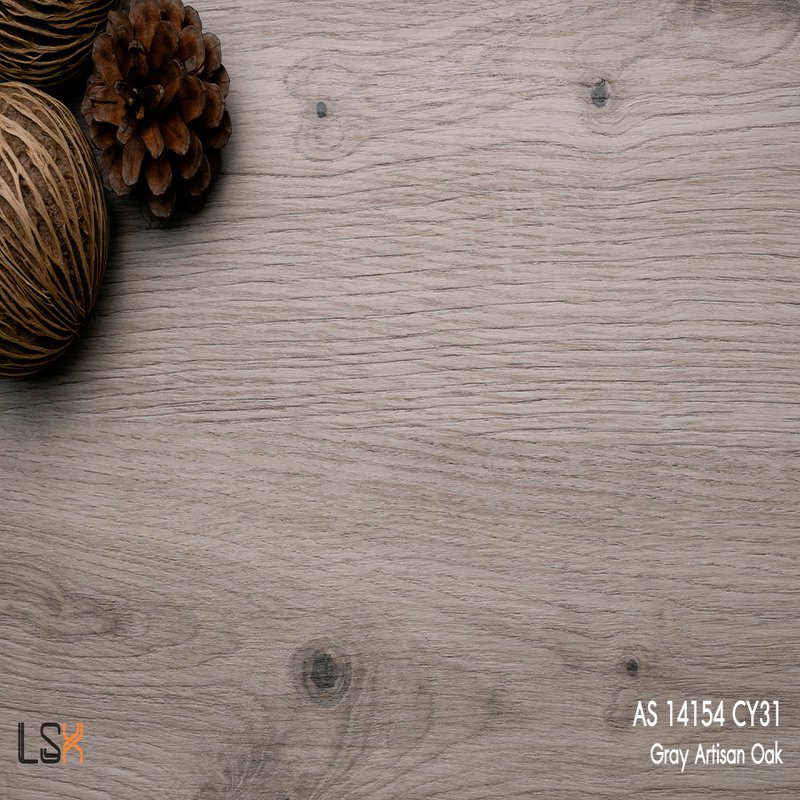 แผ่นลามิเนต สี Gray Artisan Oak ผิวไม้