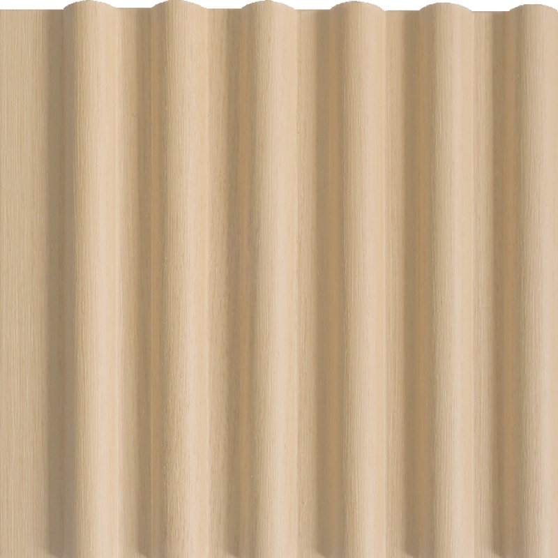 ระแนงลอนครึ่งวงกลม รุ่น Arca สี Custard Oak