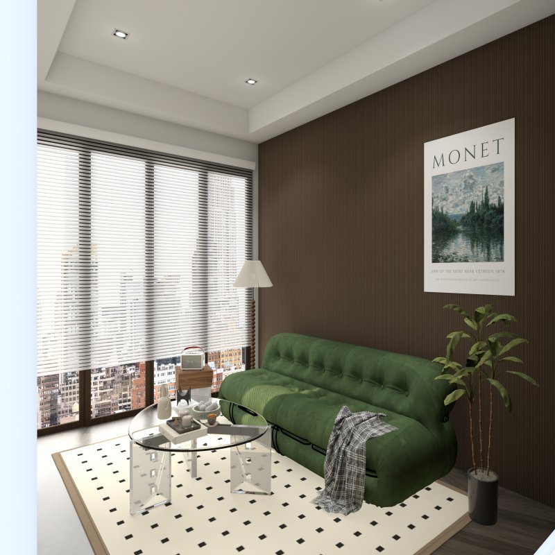 ระแนงลอนสามเหลี่ยม รุ่น Verta สี Cocoa Oak