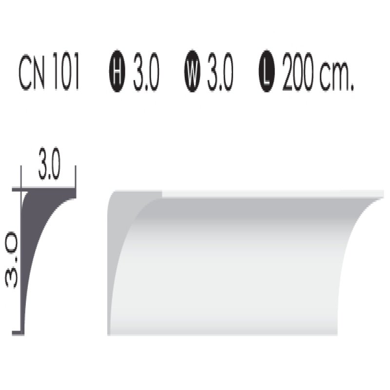 POLYDEC  Cornices Mouldings (2 Metre/Piece)