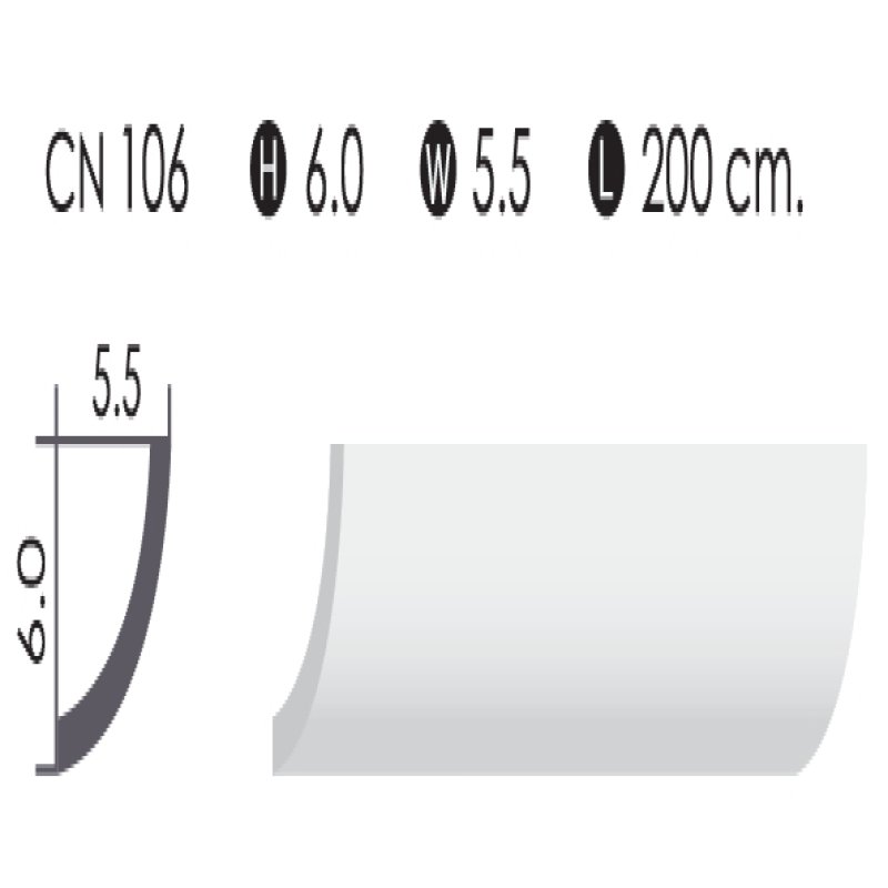 POLYDEC  Cornices Mouldings (2 Metre/Piece)