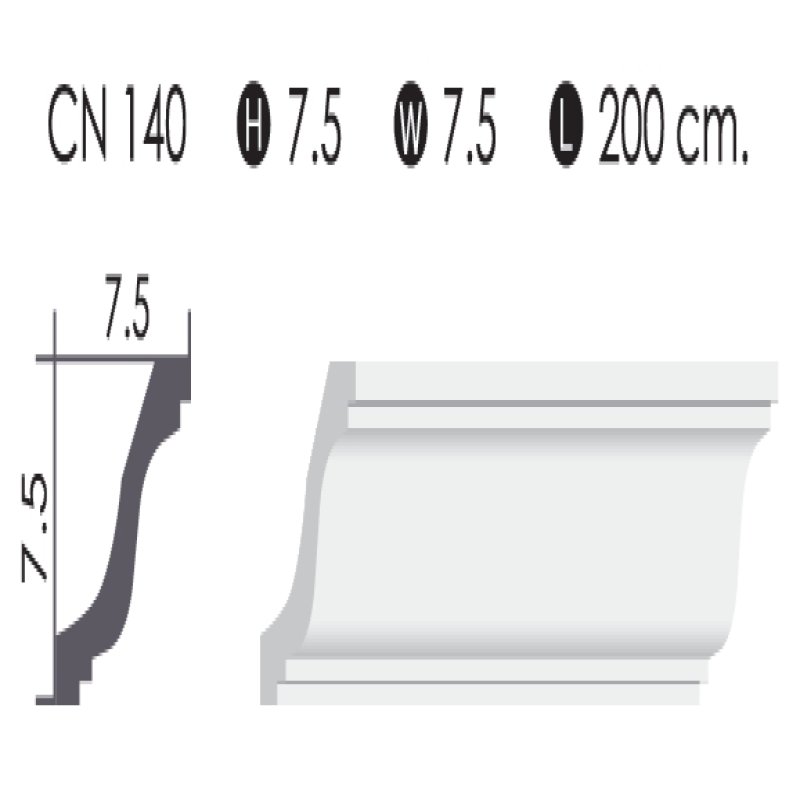 POLYDEC  Cornices Mouldings (2 Metre/Piece)