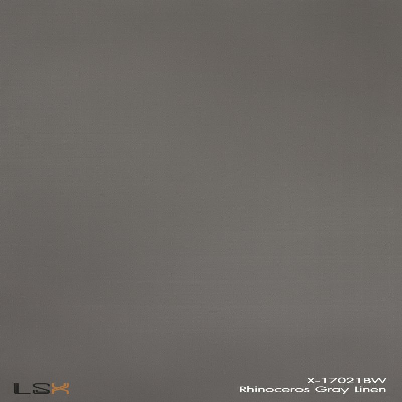 แผ่นลามิเนต สี Rhinoceros Gray Linen ผิวผ้า