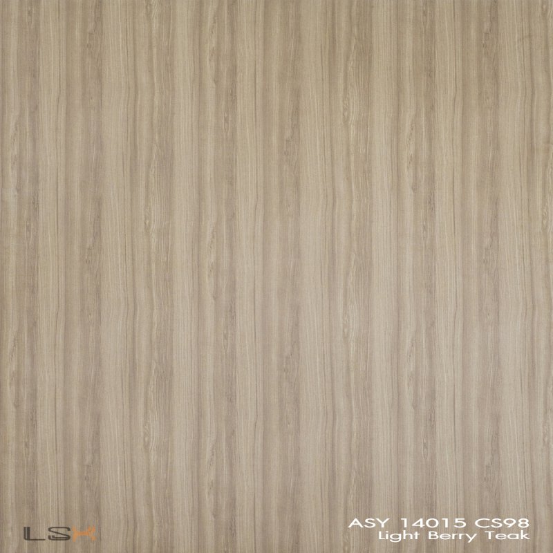 แผ่นลามิเนต สี Light Berry Teak ผิวไม้