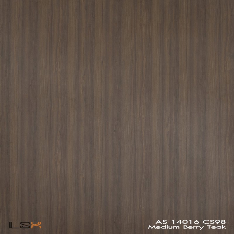 แผ่นลามิเนต สี Medium Berry Teak ผิวไม้