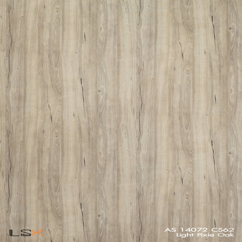 แผ่นลามิเนต สี Light Pixie Oak ผิวไม้