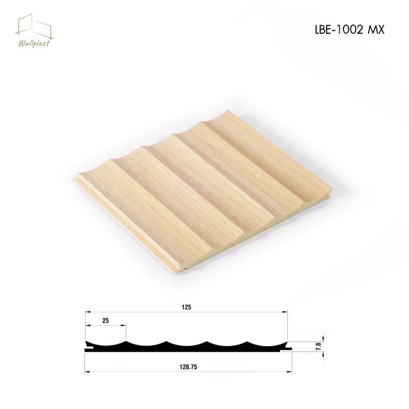 ระแนงลอนเว้า รุ่น Wava สี Custard Oak