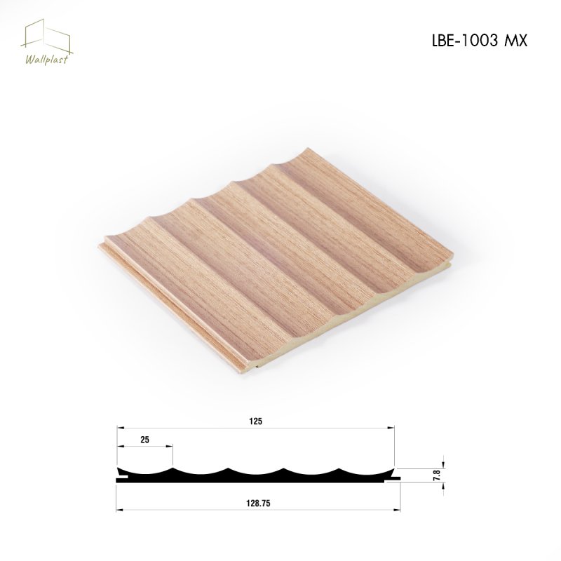 ระแนงลอนเว้า รุ่น Wava สี Peanut Oak