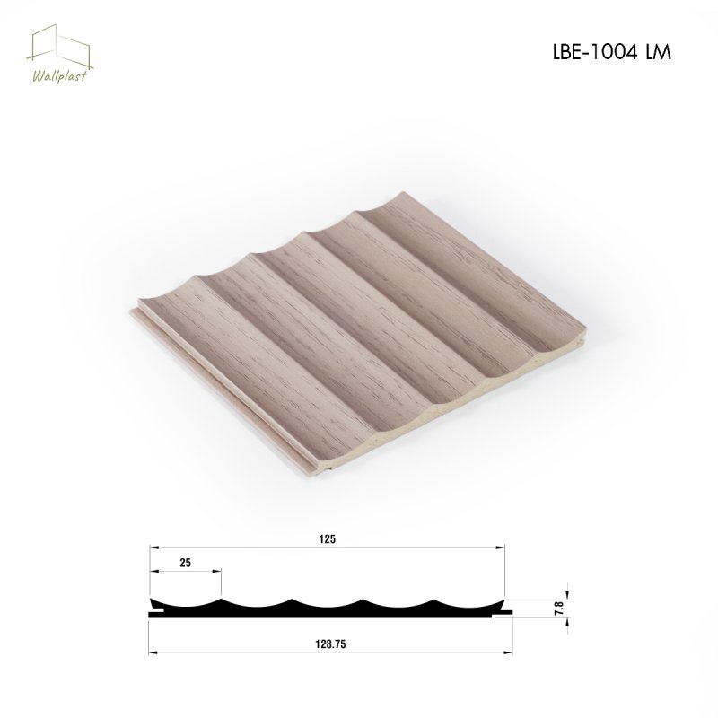 ระแนงลอนเว้า รุ่น Wava สี Morel Walnut