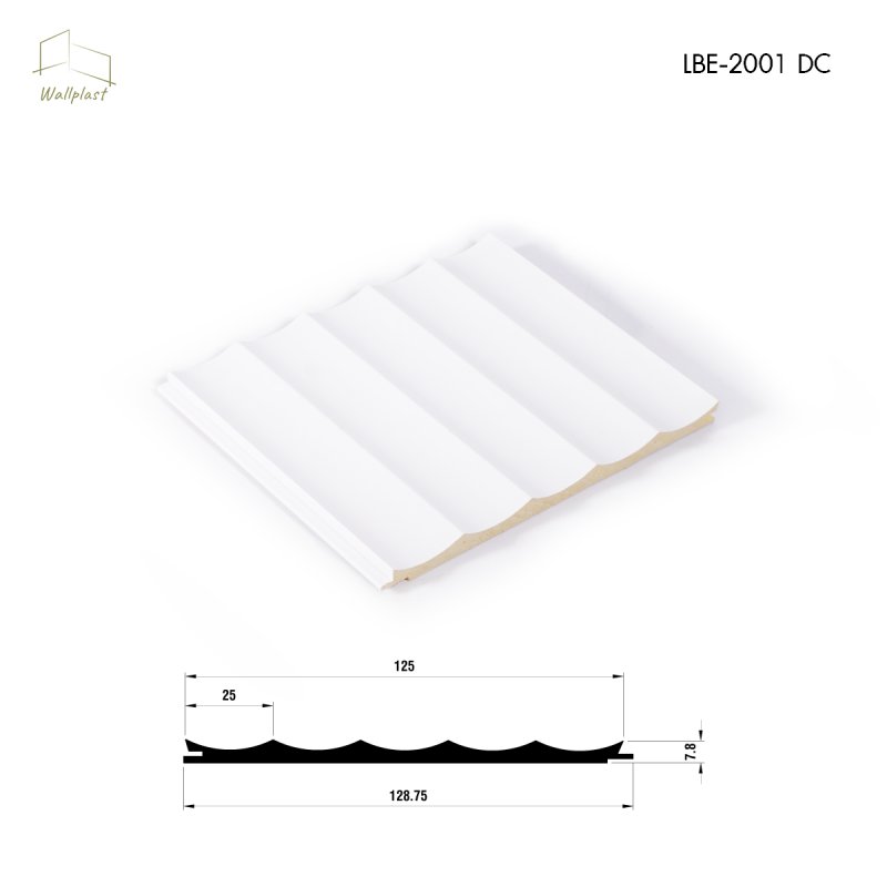 ระแนงลอนเว้า รุ่น Wava สี Marshmallow
