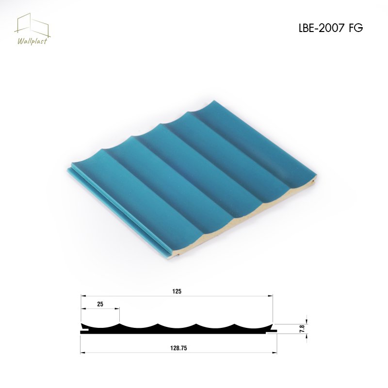 ระแนงลอนเว้า รุ่น Wava สี Blue Lagoon